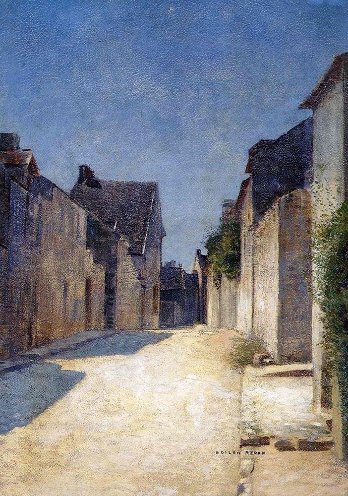 Street in Samois art print by Odilon Redon for $57.95 CAD