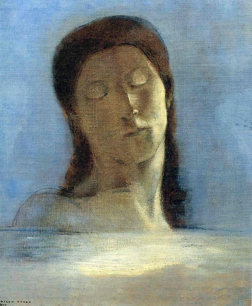 Closed Eyes art print by Odilon Redon for $57.95 CAD