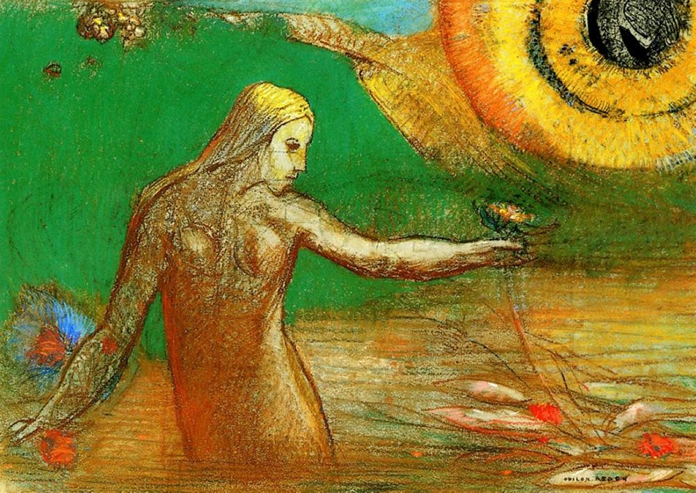 Flower of Blood art print by Odilon Redon for $57.95 CAD