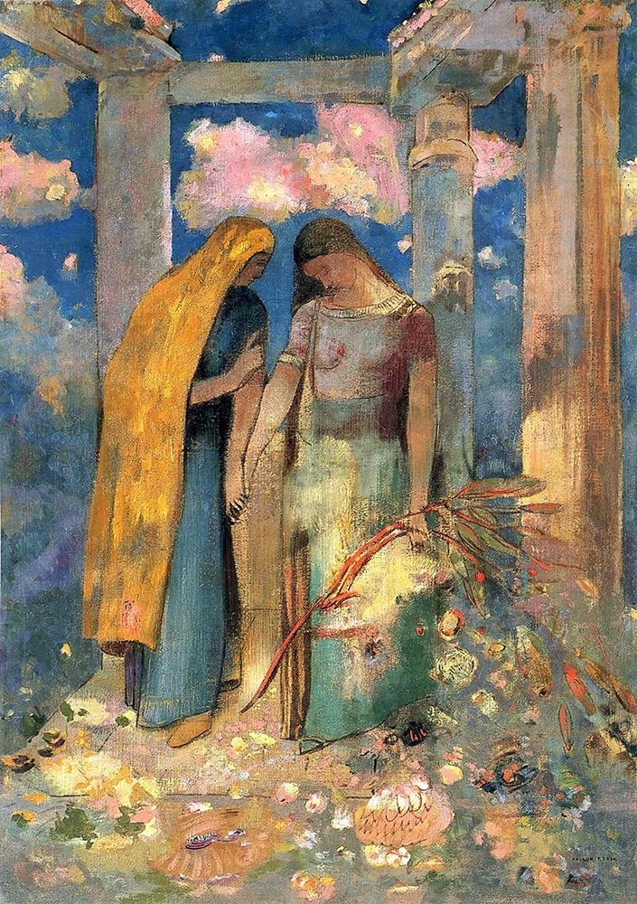 Mystical Conversation art print by Odilon Redon for $57.95 CAD
