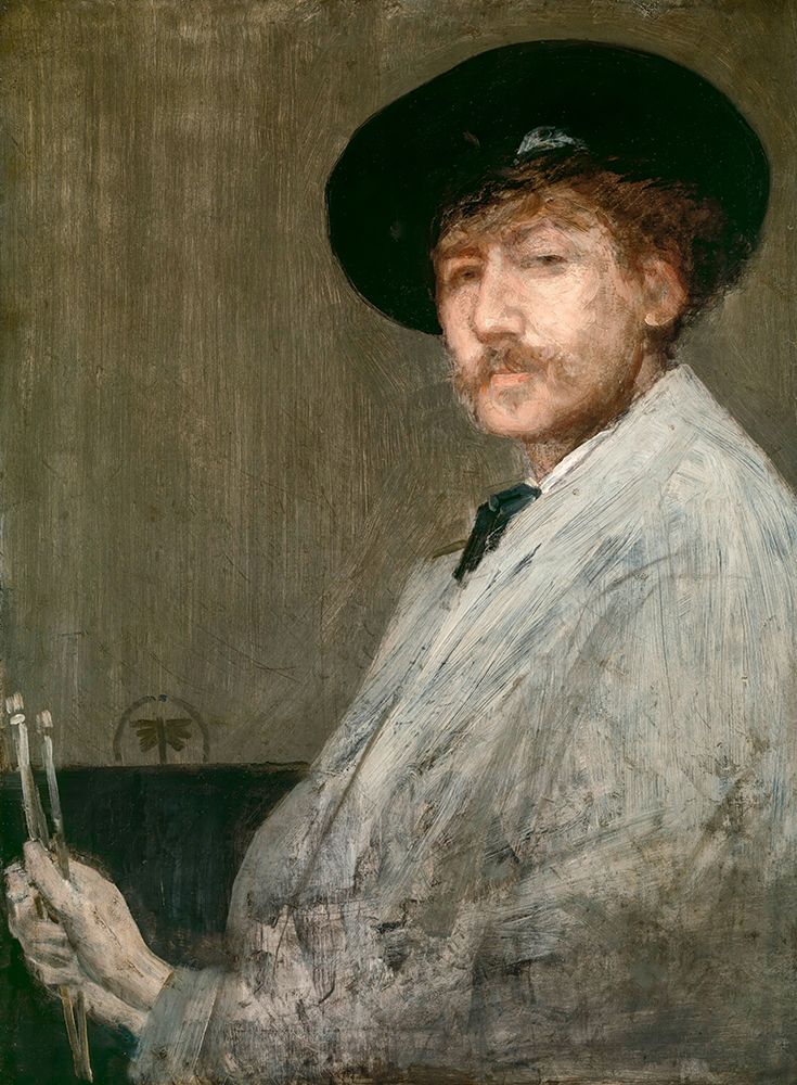 Arrangement in Gray, Portrait of the Painter ca. 1872 art print by James McNeill Whistler for $57.95 CAD