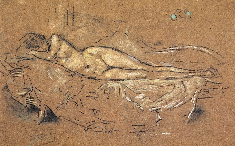 Reclining Nude 1900 art print by James McNeill Whistler for $57.95 CAD