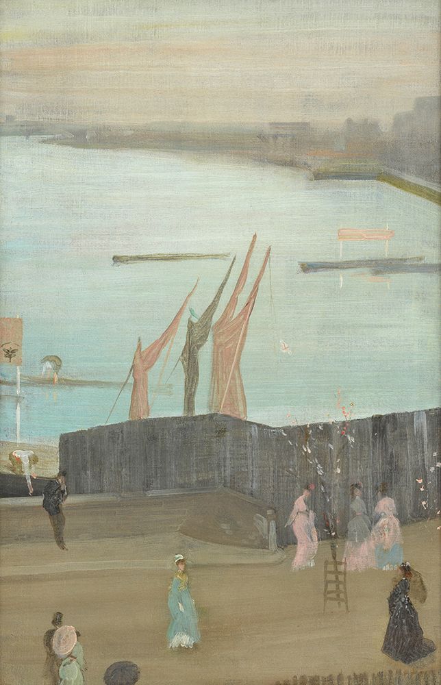 Variations in Pink and Grey, Chelsea 1871 art print by James McNeill Whistler for $57.95 CAD