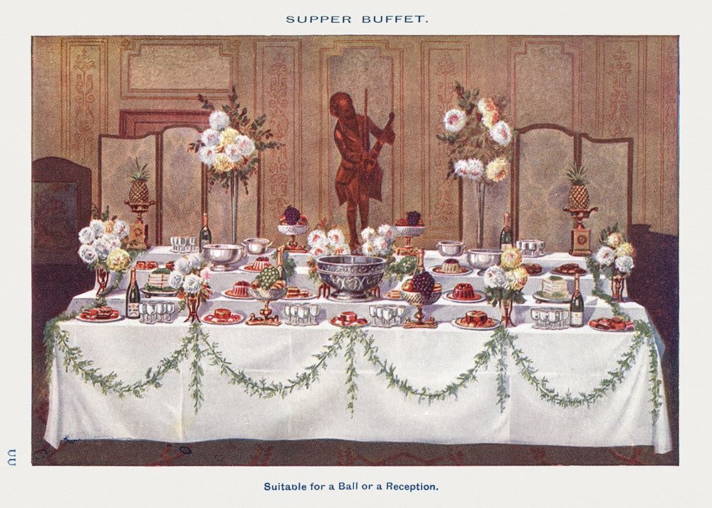 A Supper Buffet for Ball or Reception art print by Mrs. Beetons Book of Household Management for $57.95 CAD
