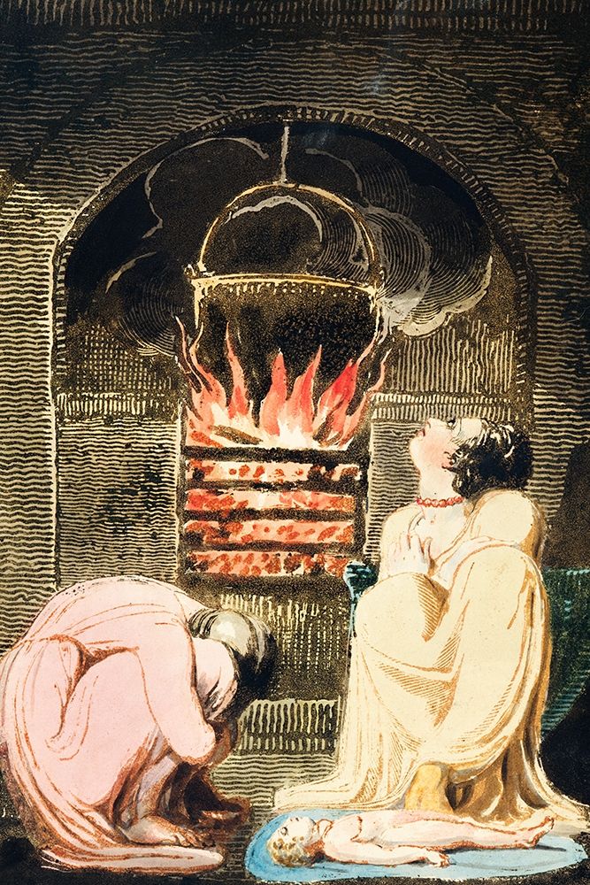 Cauldron over a fire from Europe: a Prophecy art print by William Blake for $57.95 CAD