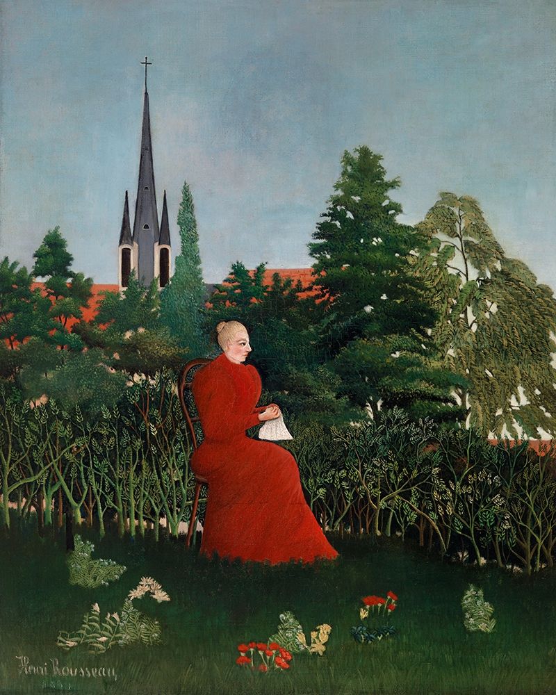 Portrait of a Woman in a Landscape 1896 art print by Henri Rousseau for $57.95 CAD