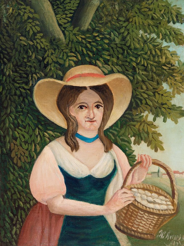 Woman with Basket of Eggs 1910 art print by Henri Rousseau for $57.95 CAD