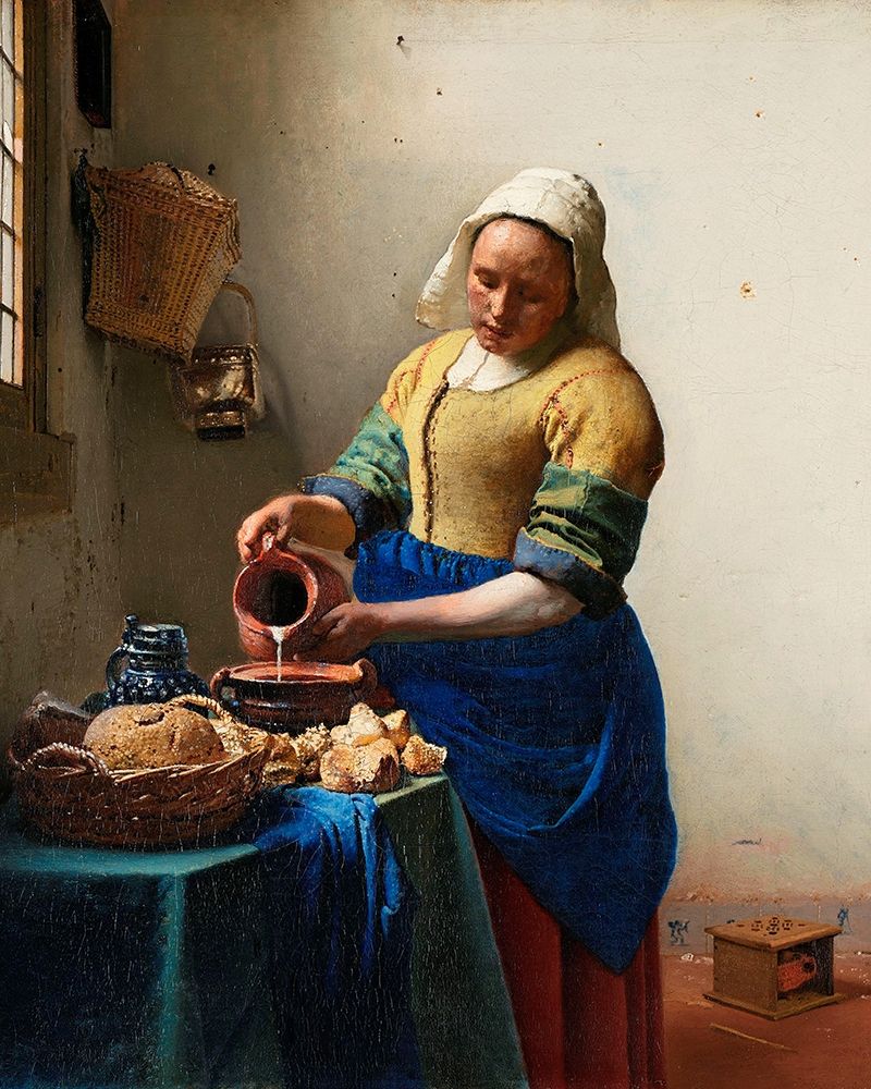 The Milkmaid art print by Johannes Vermeer for $57.95 CAD