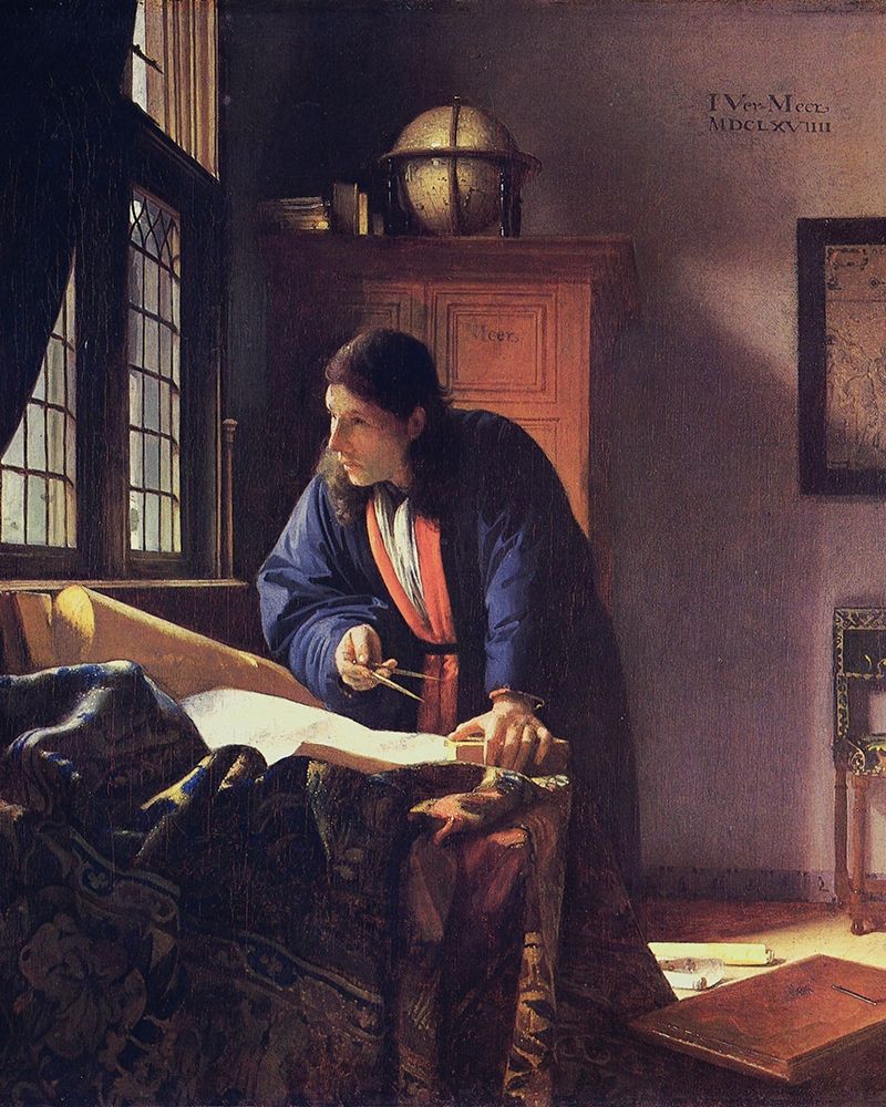 The Geographer art print by Johannes Vermeer for $57.95 CAD