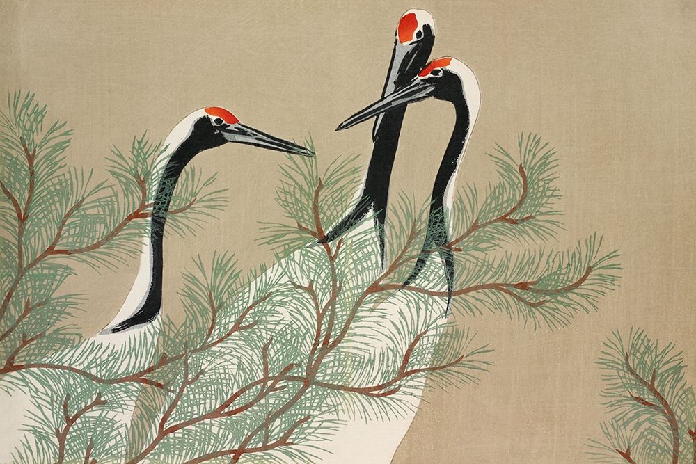 Cranes from Momoyogusa art print by Kamisaka Sekka for $57.95 CAD