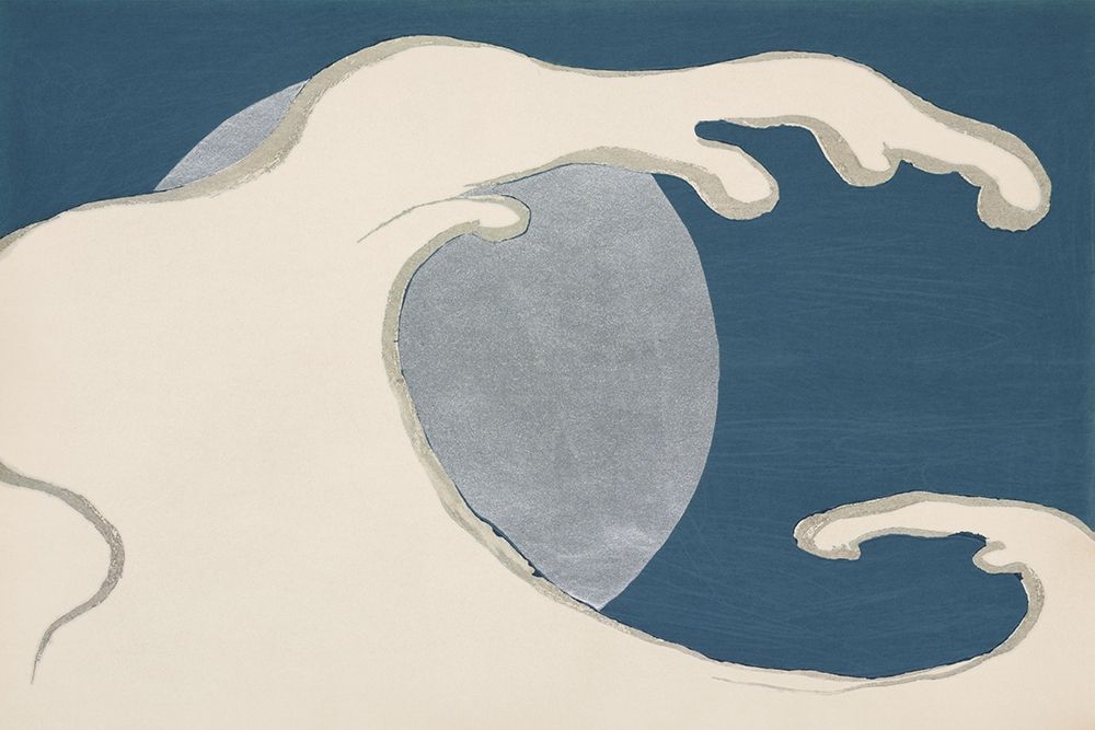 Waves and sun from Momoyogusa art print by Kamisaka Sekka for $57.95 CAD