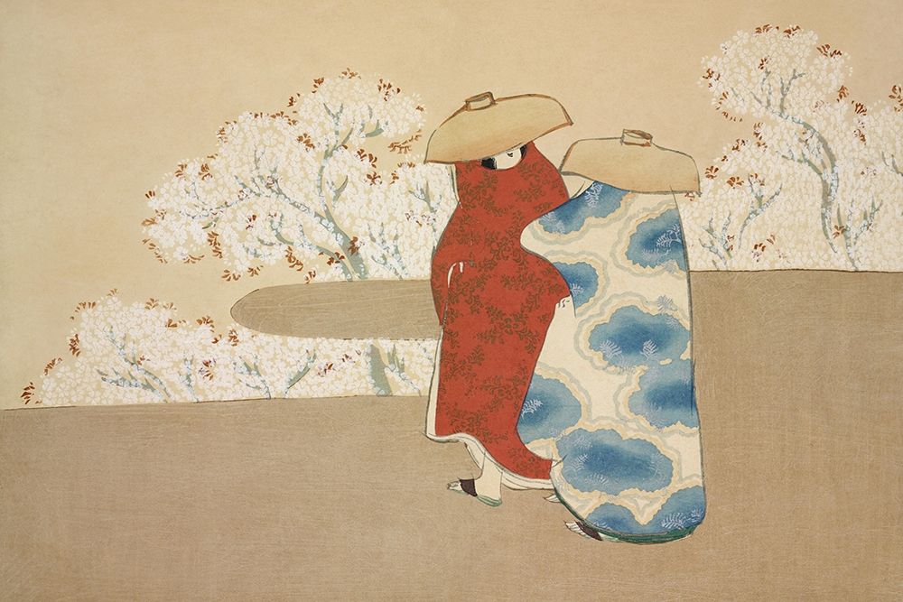 Hanami season from Momoyogusa art print by Kamisaka Sekka for $57.95 CAD