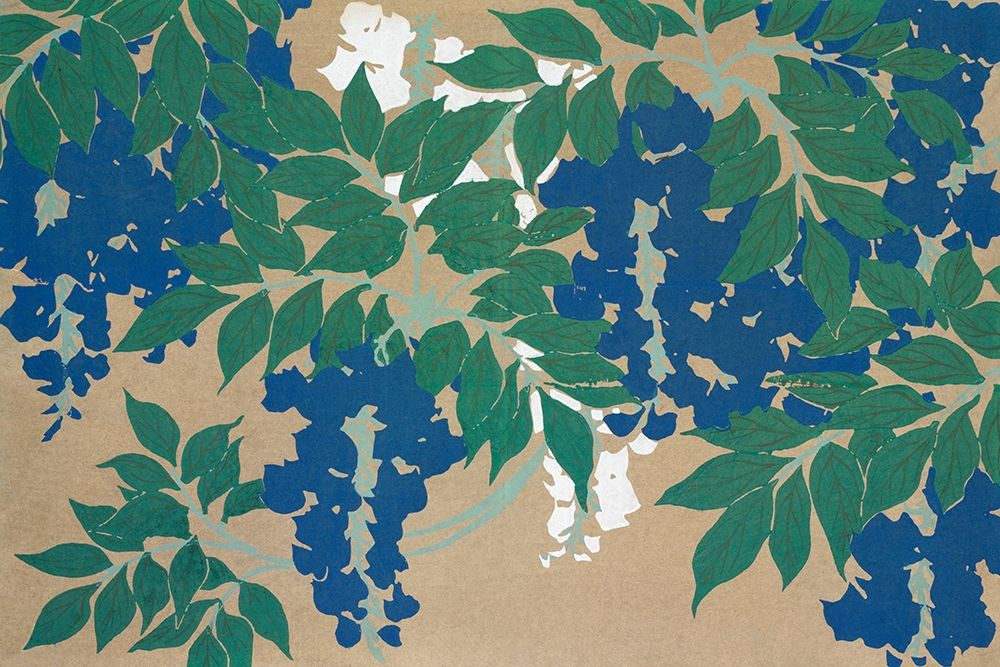 Wisteria from Momoyogusa art print by Kamisaka Sekka for $57.95 CAD