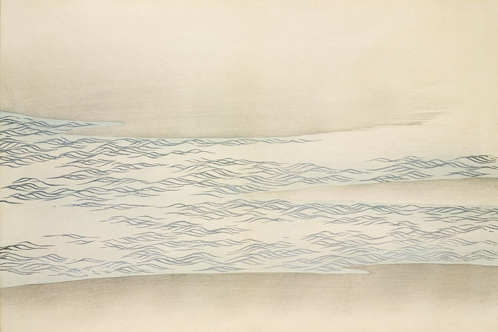 Ocean waves from Momoyogusa art print by Kamisaka Sekka for $57.95 CAD