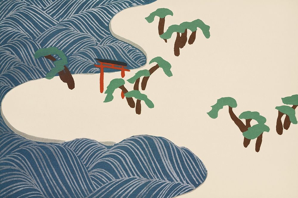 Ocean waves from Momoyogusa art print by Kamisaka Sekka for $57.95 CAD