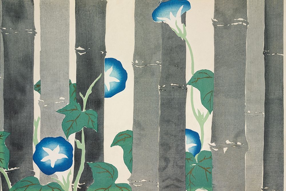 Morning glories from Momoyogusa art print by Kamisaka Sekka for $57.95 CAD
