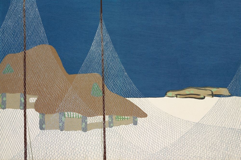 Fishing village from Momoyogusa art print by Kamisaka Sekka for $57.95 CAD