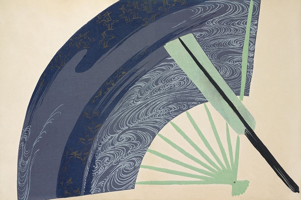 Fan from Momoyogusa art print by Kamisaka Sekka for $57.95 CAD