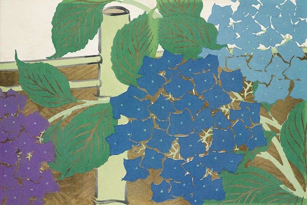 Hydrangea from Momoyogusa art print by Kamisaka Sekka for $57.95 CAD
