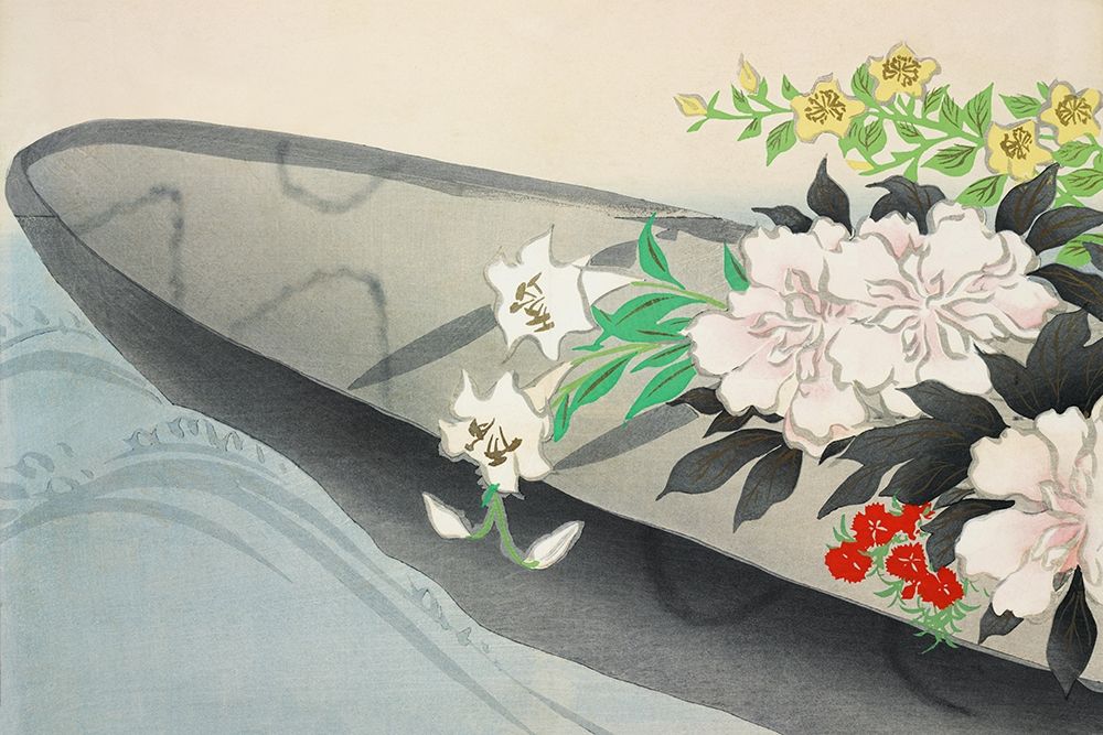Flower boat from Momoyogusa art print by Kamisaka Sekka for $57.95 CAD