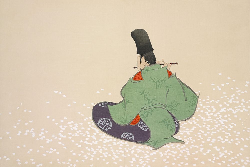 Flute player from Momoyogusa art print by Kamisaka Sekka for $57.95 CAD