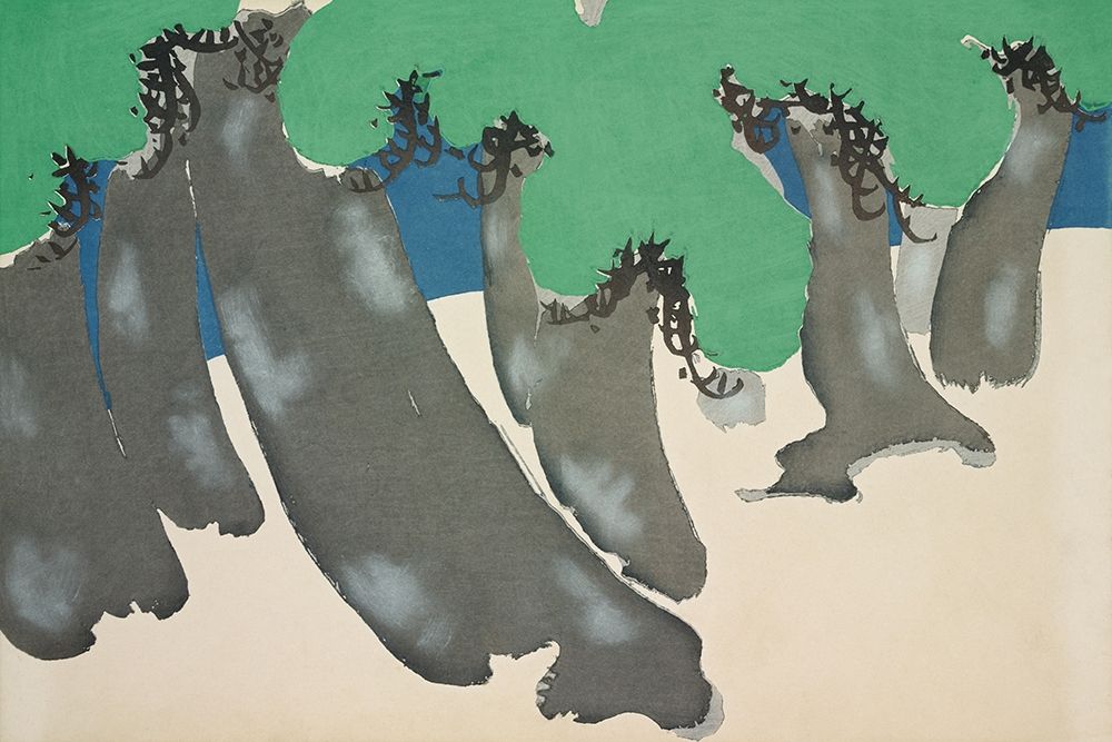 Trees from Momoyogusa art print by Kamisaka Sekka for $57.95 CAD