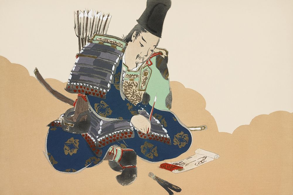 Samurai from Momoyogusa art print by Kamisaka Sekka for $57.95 CAD
