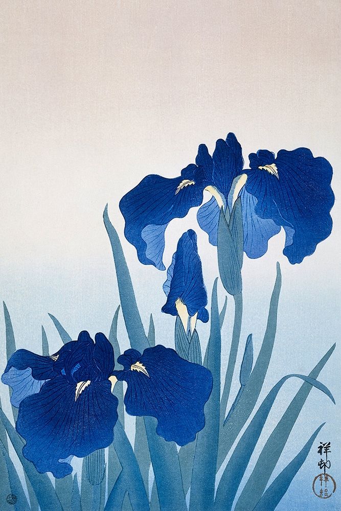 Iris flowers art print by Ohara Koson for $57.95 CAD