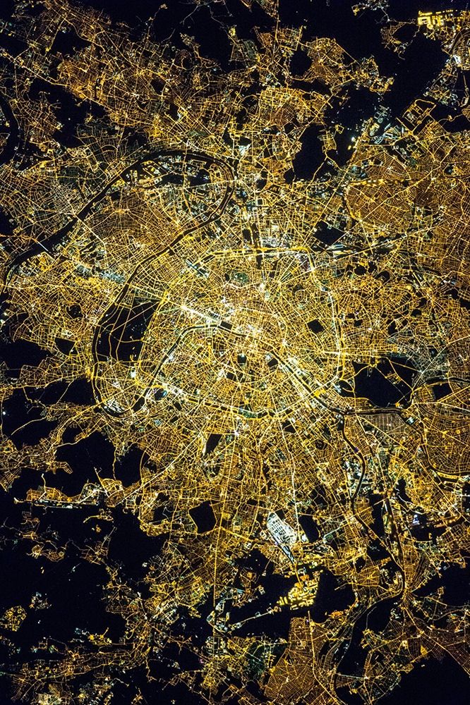 Paris at Night art print by NASA for $57.95 CAD
