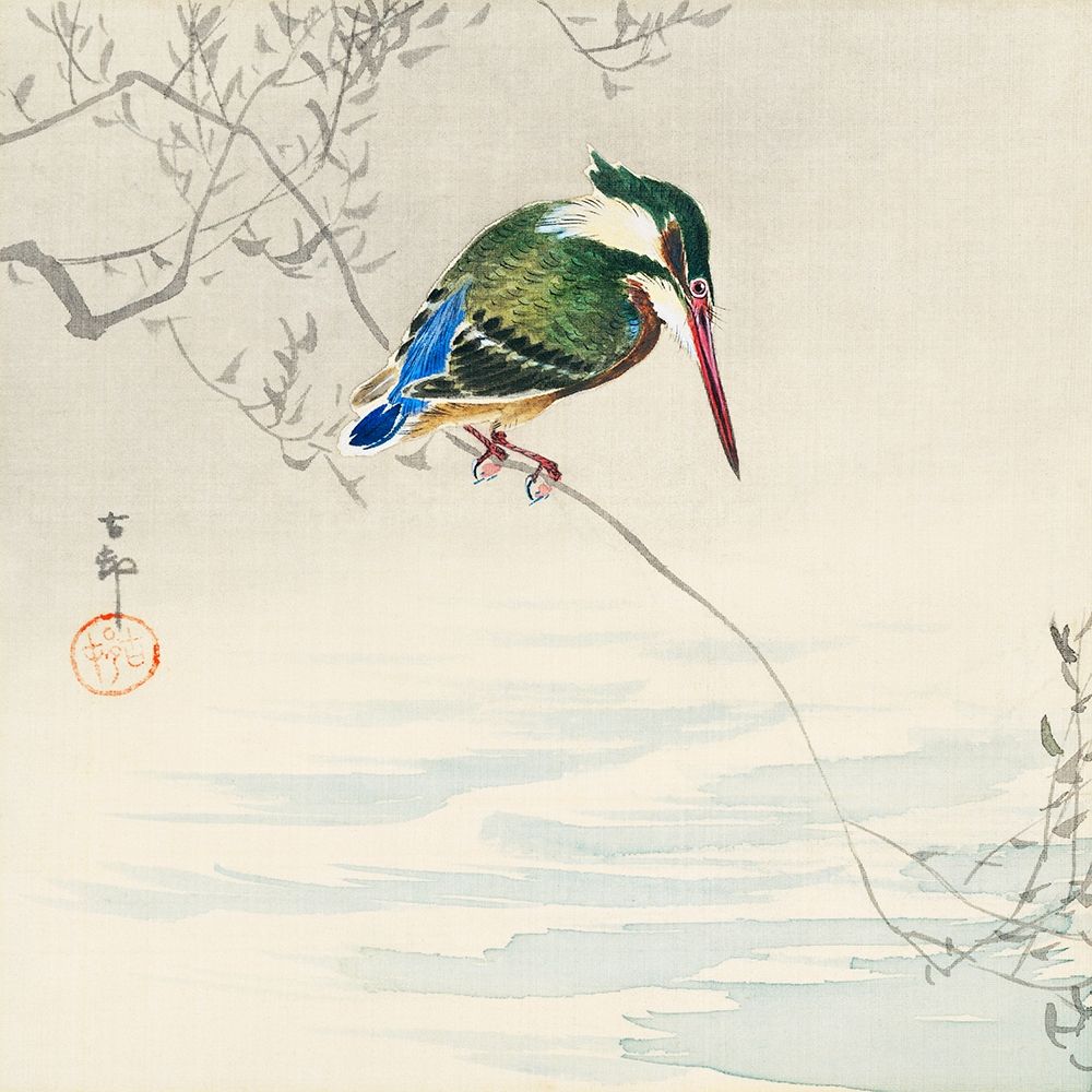 A kingfisher art print by Ohara Koson for $57.95 CAD