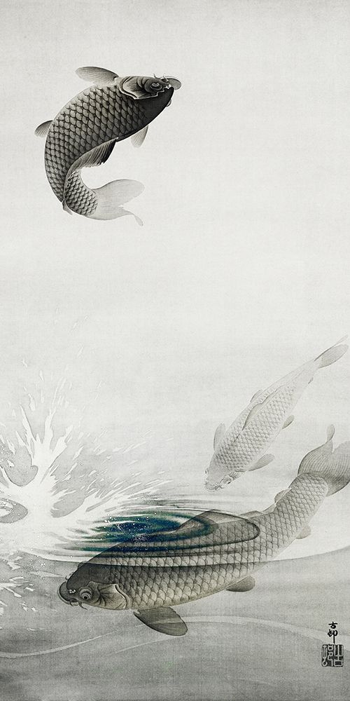 Three carps art print by Ohara Koson for $57.95 CAD