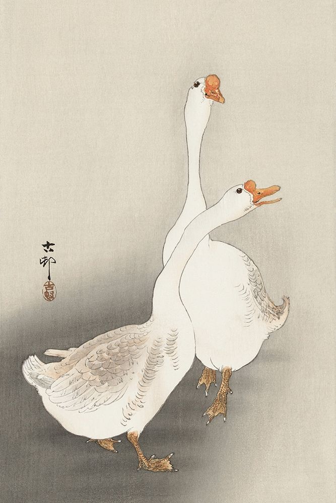 Two geese art print by Ohara Koson for $57.95 CAD