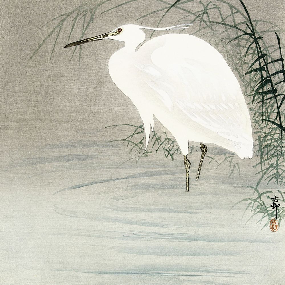 Little egret art print by Ohara Koson for $57.95 CAD