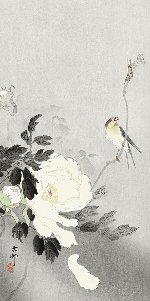 Swallow with Peony art print by Ohara Koson for $57.95 CAD