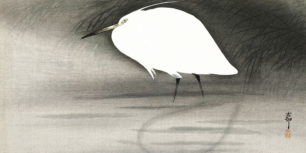 Egret art print by Ohara Koson for $57.95 CAD