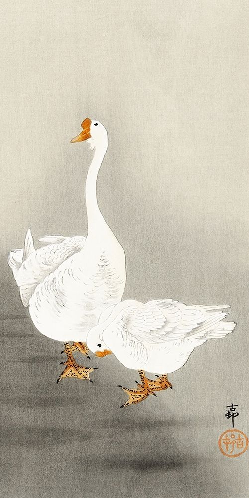 Two geese art print by Ohara Koson for $57.95 CAD