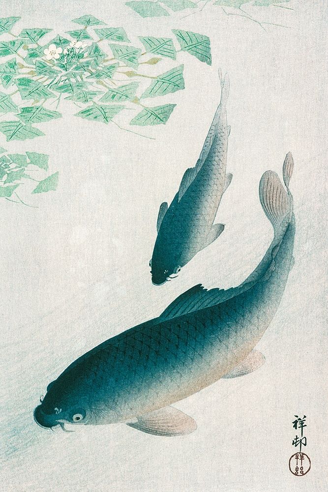 Carp or Koi art print by Ohara Koson for $57.95 CAD