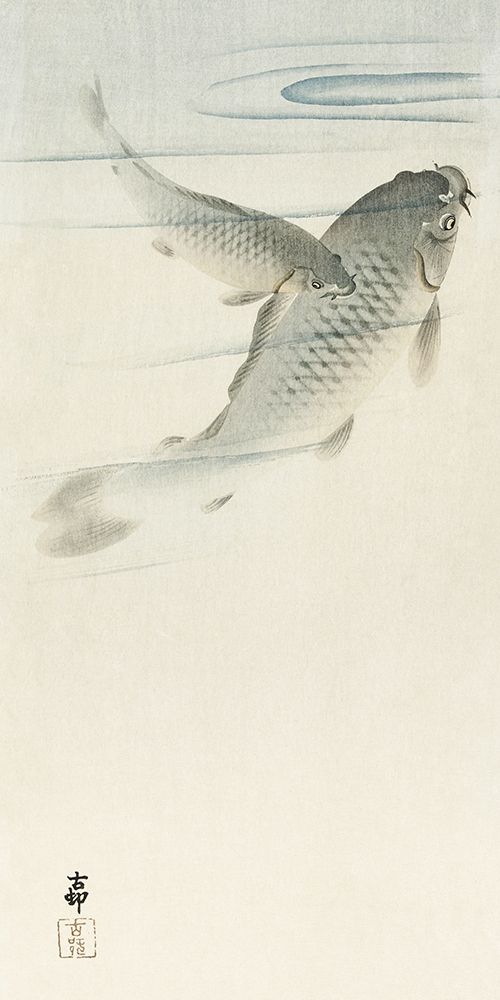 Carp art print by Ohara Koson for $57.95 CAD