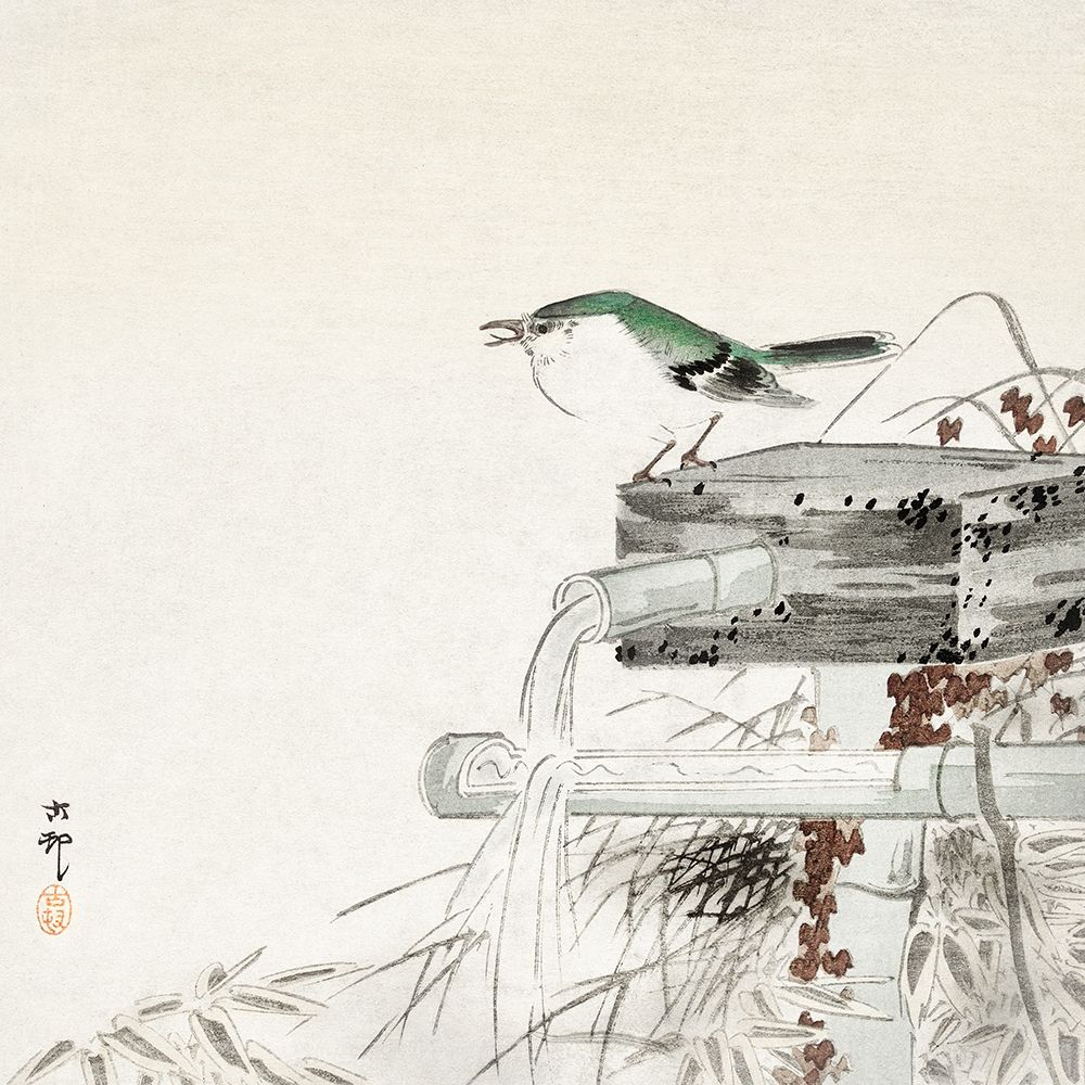 Blue nightingale art print by Ohara Koson for $57.95 CAD