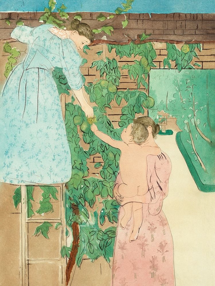 Gathering Fruit art print by Mary Cassatt for $57.95 CAD