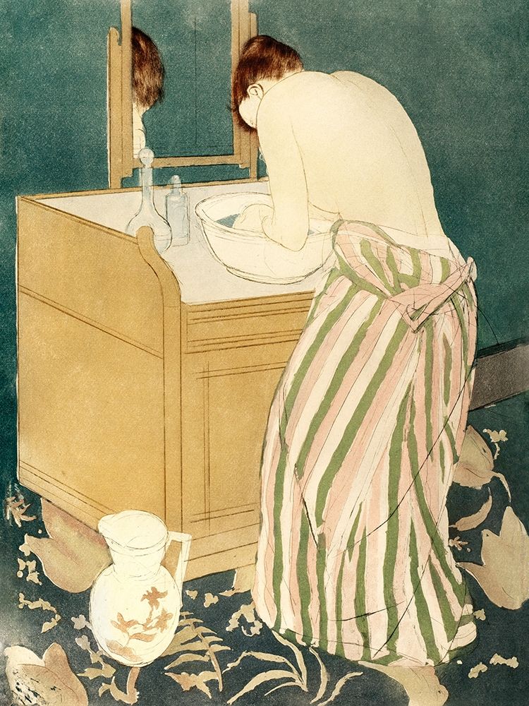 Woman Bathing art print by Mary Cassatt for $57.95 CAD