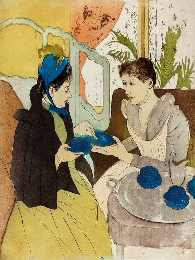 Afternoon Tea Party art print by Mary Cassatt for $57.95 CAD