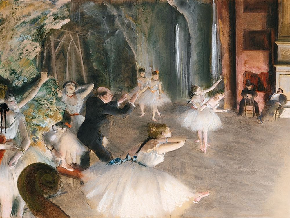 The Rehearsal Onstage by Edgar Degas