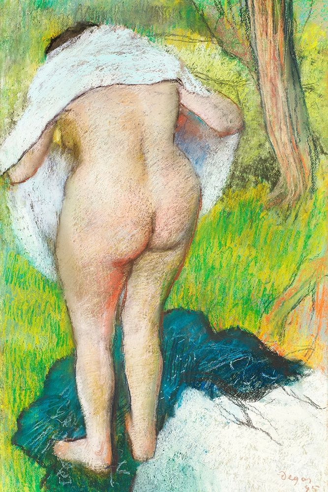 Girl Drying Herself art print by Edgar Degas for $57.95 CAD
