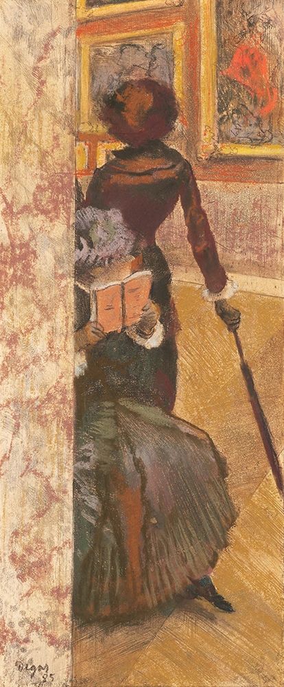 Mary Cassatt at the Louvre art print by Edgar Degas for $57.95 CAD