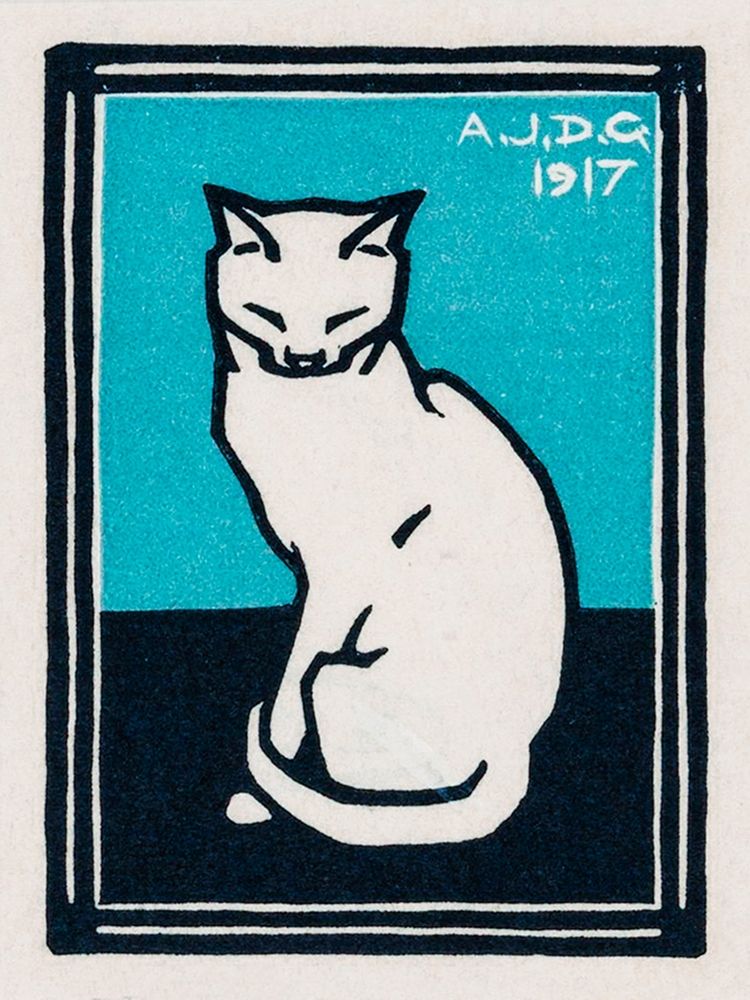Sitting cat art print by Julie De Graag for $57.95 CAD