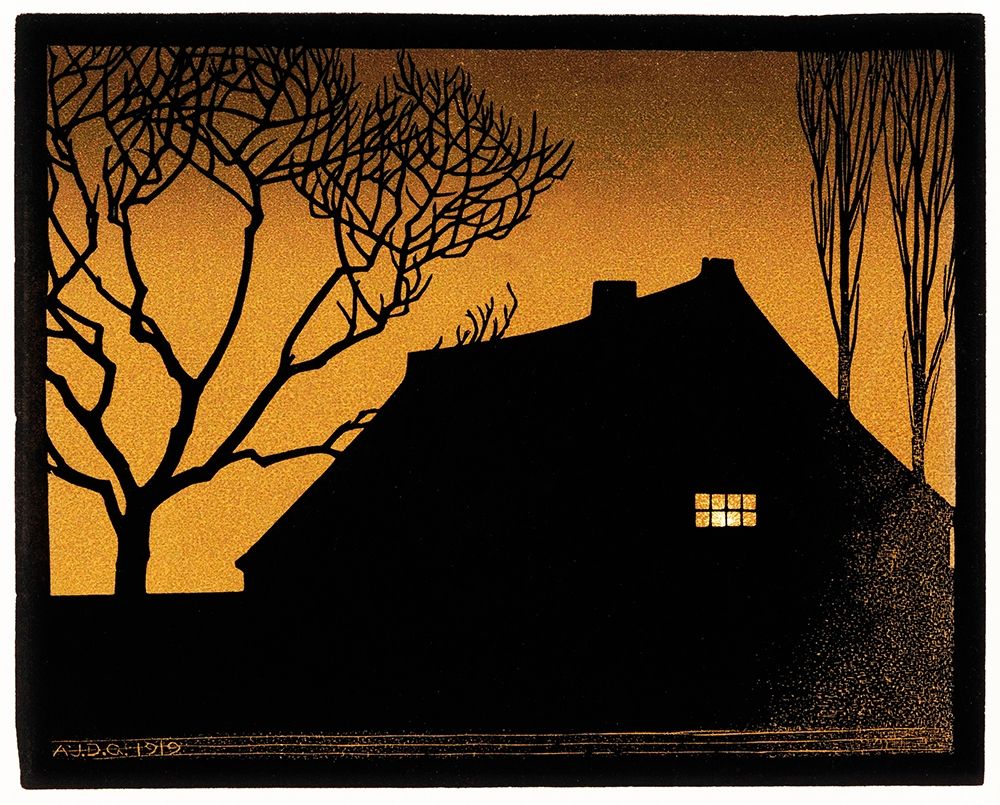 Winter evening art print by Julie De Graag for $57.95 CAD