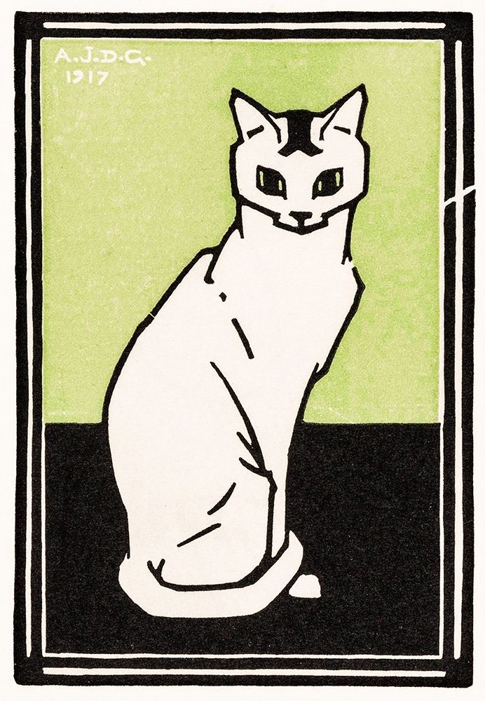 Sitting cat art print by Julie De Graag for $57.95 CAD