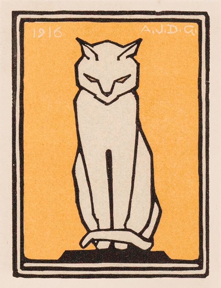 Sitting cat art print by Julie De Graag for $57.95 CAD