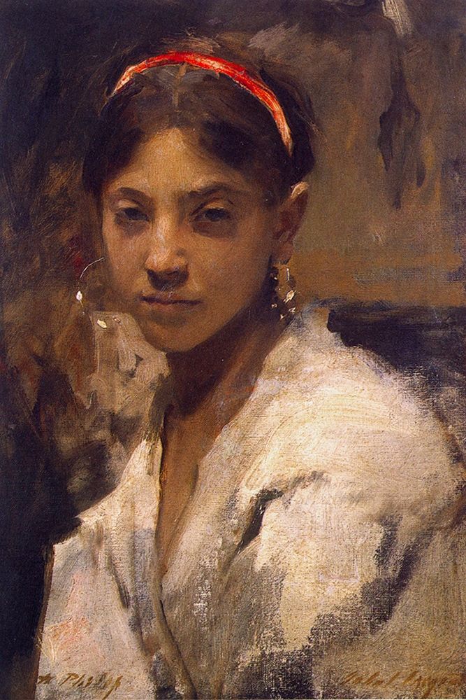 Head of a Capri Girl, 1878 art print by John Singer Sargent for $57.95 CAD